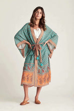 Load image into Gallery viewer, Pink Floral Print,Bohemian Kimono,Boho Robe
