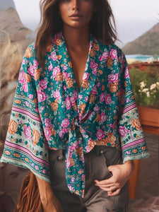 Boho Kimono,Short Robe ,Bikini Cover Ups