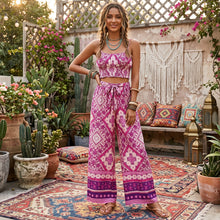 Load image into Gallery viewer, Boho Sets, Long Pants and Tops, Wild Flower
