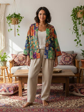 Load image into Gallery viewer, Linen Cotton ,Flowers Outwear Bohemian Jackets,Street Outerwear
