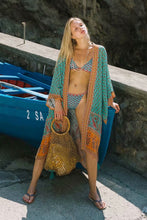 Load image into Gallery viewer, Pink Floral Print,Bohemian Kimono,Boho Robe
