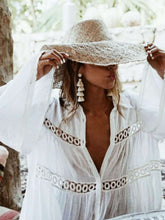Load image into Gallery viewer, White hollow out,Bohemian shirt,Boho Blouses
