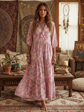 Load image into Gallery viewer, Floral Print ,Bohemian Maxi Dress,Boho Dresses Robe
