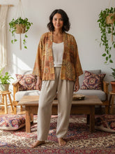 Load image into Gallery viewer, Linen Cotton ,Flowers Outwear Bohemian Jackets,Street Outerwear
