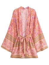 Load image into Gallery viewer, Boho Short Robe,Beach Bohemian Kimono ,Bikini Cover-ups
