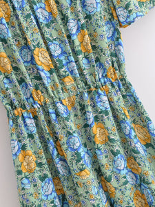 Maxi Dress, Boho Sundress,Floral print