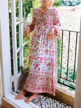 Load image into Gallery viewer, Floral Print ,Bohemian Maxi Dress,Boho Dress
