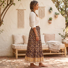 Load image into Gallery viewer, Floral Printed ,Beach Bohemian Skirt ,Boho Maxi Skirts
