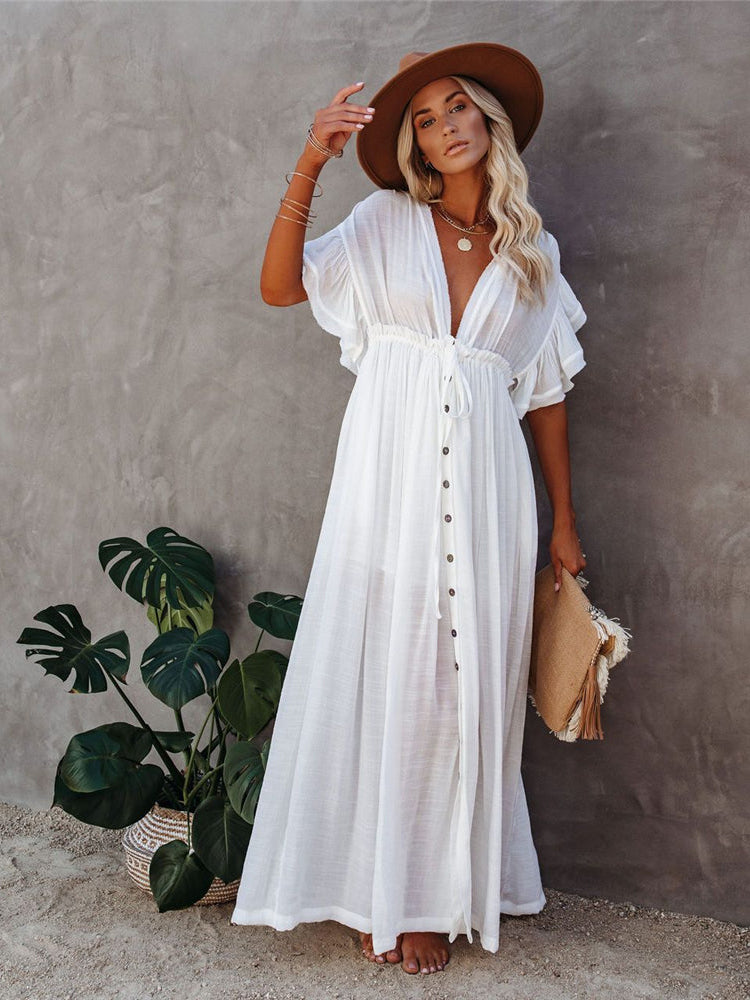 Beach Dress,Maxi Dress, White Lace Boho Queens Beach Dress,Maxi Dress, White Lace Boho Queens