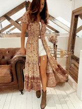 Load image into Gallery viewer, Floral Print , Bohemian Sundress,Boho Maxi Dress
