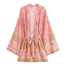 Load image into Gallery viewer, Boho Short Robe,Beach Bohemian Kimono ,Bikini Cover-ups
