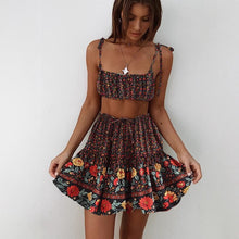 Load image into Gallery viewer, Gypsy Floral  2 Pieces Sets,Rayon Cotton Boho Sets
