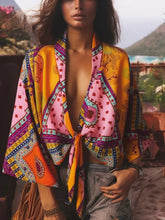 Load image into Gallery viewer, Bohemian Kimono, Boho Bikini Cover-ups,Multi Floral
