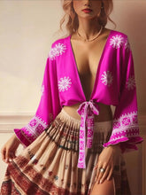 Load image into Gallery viewer, Wild Floral Print ,Boho Kimono,Bikini Cover-ups
