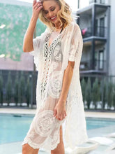 Load image into Gallery viewer, Lace Embroidery Mini Dress,Boho Dress,Bikini Cover-ups
