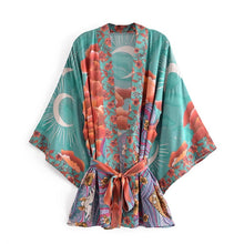 Load image into Gallery viewer, Star And Moon  ,Bohemian  kimono, Boho Cover-ups
