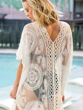 Load image into Gallery viewer, Lace Embroidery Mini Dress,Boho Dress,Bikini Cover-ups
