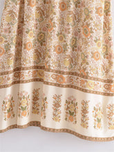 Load image into Gallery viewer, Grey Floral Print,Bohemian Maxi Dress,Boho Dress
