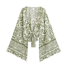 Load image into Gallery viewer, Wild Floral ,Short Kimono ,Bikini Boho Cover-ups

