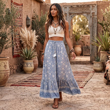 Load image into Gallery viewer, Floral Print, Beach Bohemian Skirt,Boho Skirt
