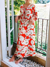 Load image into Gallery viewer, Maxi Dress, Boho Sundress,Floral print
