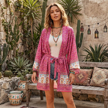 Load image into Gallery viewer, Bohemian Kimino ,Short Robe , Boho Bikini Cover-ups

