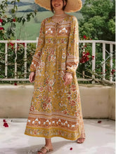Load image into Gallery viewer, Boho Dress, Bohemian Maxi Dress,Multi Floral print
