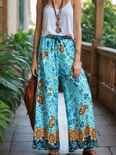 Load image into Gallery viewer, Pink Floral Print ,Bohemian Pant , Rayon Boho Pants
