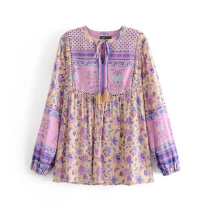 Boho Blouse, Vintage Blouse,Floral Print