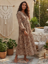 Load image into Gallery viewer, Maxi Dress, Boho Sundress,Leopard Print
