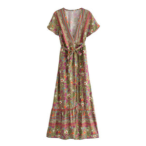 Multi floral print ,Boho Dress,Bohemian Maxi sundress