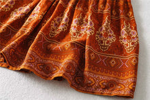 Load image into Gallery viewer, Mini Dress, Boho Dress,Brown Floral Print

