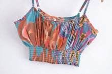 Load image into Gallery viewer, Star and Moon Floral,  Crop Tops,Boho Camis
