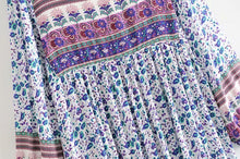 Load image into Gallery viewer, Floral Print,Bohemian Midi Sundress, Boho Dress

