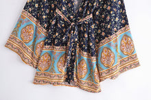 Load image into Gallery viewer, Multi Floral Print, Bohemian Kimono,Boho Robe Kimono
