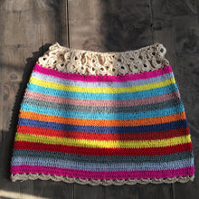 Load image into Gallery viewer, Colour Striped,Bohemian Mini Skirts,Boho Skirts
