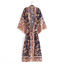 Load image into Gallery viewer, Vintage Ethnic Printed Bohemian Kimono Cardigan Cover-Up
