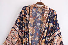 Load image into Gallery viewer, Vintage Ethnic Printed Bohemian Kimono Cardigan Cover-Up
