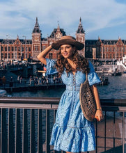 Load image into Gallery viewer, Solid Hollow,Bohemian Midi Dress ,Boho Sundress
