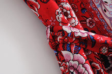 Load image into Gallery viewer, Boho Floral Kimono,Boho Robe Cover-up

