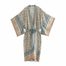Load image into Gallery viewer, Boho Kimono , Bikini Cover-ups,Batwing Sleeve
