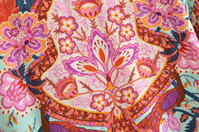Load image into Gallery viewer, Peacock Floral Print,Short Kimono , Boho Cover-ups
