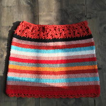 Load image into Gallery viewer, Colour Striped,Bohemian Mini Skirts,Boho Skirts

