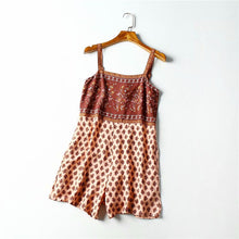 Load image into Gallery viewer, Floral Print ,Bohemian Beach Playsuit , Strapless Boho Bodysuit
