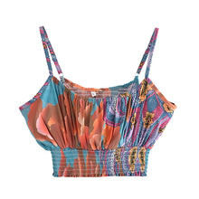 Load image into Gallery viewer, Star and Moon Floral,  Crop Tops,Boho Camis
