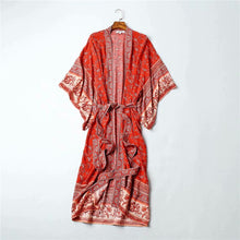 Load image into Gallery viewer, Boho Kimono , Bikini Cover-ups,Batwing Sleeve
