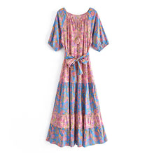 Load image into Gallery viewer, Floral Print ,Bohemian Maxi Dress,Boho Sundress
