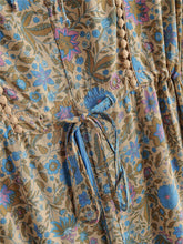 Load image into Gallery viewer, Maxi Dress, Boho Dress,Blue Floral Print
