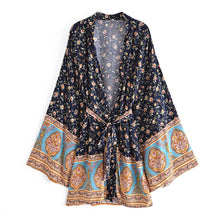 Load image into Gallery viewer, Multi Floral Print, Bohemian Kimono,Boho Robe Kimono
