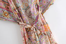 Load image into Gallery viewer, Peacock Print Kimono,Boho Kimono,Bohemian Style
